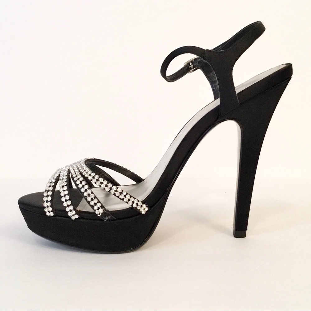 Caparros Black Evening Platform Sandals - Picture 3 of 11